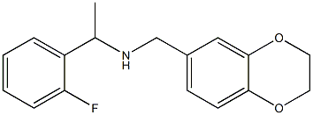 (2,3-dihydro-1,4-benzodioxin-6-ylmethyl)[1-(2-fluorophenyl)ethyl]amine 化学構造式