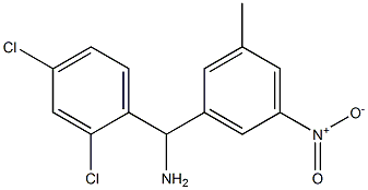 (2,4-dichlorophenyl)(3-methyl-5-nitrophenyl)methanamine Structure