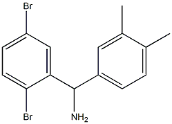 (2,5-dibromophenyl)(3,4-dimethylphenyl)methanamine Struktur