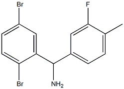 (2,5-dibromophenyl)(3-fluoro-4-methylphenyl)methanamine Struktur