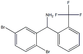 (2,5-dibromophenyl)[2-(trifluoromethyl)phenyl]methanamine 化学構造式