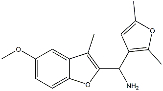(2,5-dimethylfuran-3-yl)(5-methoxy-3-methyl-1-benzofuran-2-yl)methanamine,,结构式