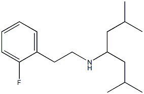 (2,6-dimethylheptan-4-yl)[2-(2-fluorophenyl)ethyl]amine,,结构式