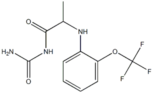 (2-{[2-(trifluoromethoxy)phenyl]amino}propanoyl)urea 结构式