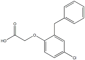 (2-benzyl-4-chlorophenoxy)acetic acid,,结构式