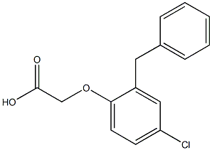 (2-benzyl-4-chlorophenoxy)acetic acid 化学構造式