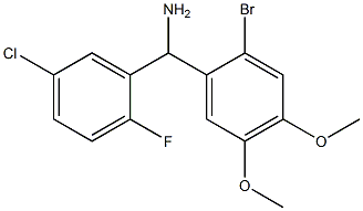 (2-bromo-4,5-dimethoxyphenyl)(5-chloro-2-fluorophenyl)methanamine Structure