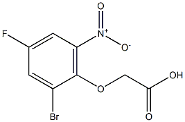 (2-bromo-4-fluoro-6-nitrophenoxy)acetic acid 化学構造式