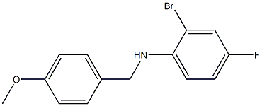 (2-bromo-4-fluorophenyl)(4-methoxyphenyl)methylamine Structure