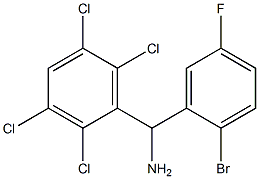 (2-bromo-5-fluorophenyl)(2,3,5,6-tetrachlorophenyl)methanamine Structure