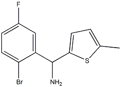 (2-bromo-5-fluorophenyl)(5-methylthiophen-2-yl)methanamine,,结构式