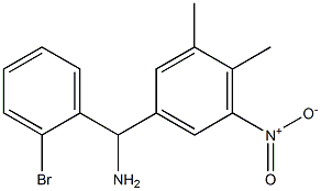 (2-bromophenyl)(3,4-dimethyl-5-nitrophenyl)methanamine 化学構造式