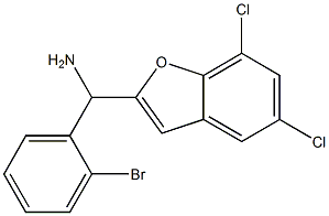 (2-bromophenyl)(5,7-dichloro-1-benzofuran-2-yl)methanamine Structure