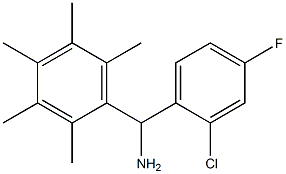 (2-chloro-4-fluorophenyl)(2,3,4,5,6-pentamethylphenyl)methanamine 结构式