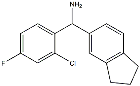 (2-chloro-4-fluorophenyl)(2,3-dihydro-1H-inden-5-yl)methanamine Structure