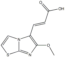 (2E)-3-(6-methoxyimidazo[2,1-b][1,3]thiazol-5-yl)acrylic acid Struktur