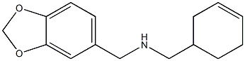 (2H-1,3-benzodioxol-5-ylmethyl)(cyclohex-3-en-1-ylmethyl)amine Structure