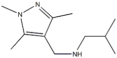 (2-methylpropyl)[(1,3,5-trimethyl-1H-pyrazol-4-yl)methyl]amine Structure