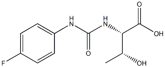 (2S,3R)-2-({[(4-fluorophenyl)amino]carbonyl}amino)-3-hydroxybutanoic acid Structure