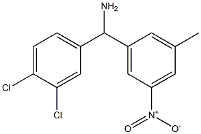 (3,4-dichlorophenyl)(3-methyl-5-nitrophenyl)methanamine,,结构式