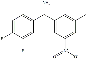 (3,4-difluorophenyl)(3-methyl-5-nitrophenyl)methanamine 结构式