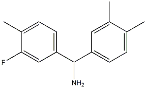 (3,4-dimethylphenyl)(3-fluoro-4-methylphenyl)methanamine,,结构式