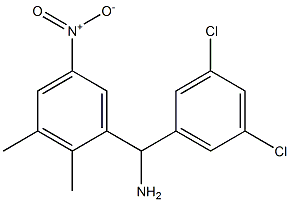 (3,5-dichlorophenyl)(2,3-dimethyl-5-nitrophenyl)methanamine,,结构式