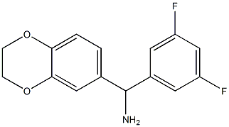 (3,5-difluorophenyl)(2,3-dihydro-1,4-benzodioxin-6-yl)methanamine,,结构式