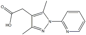 (3,5-dimethyl-1-pyridin-2-yl-1H-pyrazol-4-yl)acetic acid 化学構造式