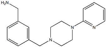 (3-{[4-(pyridin-2-yl)piperazin-1-yl]methyl}phenyl)methanamine,,结构式