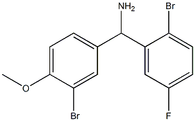 (3-bromo-4-methoxyphenyl)(2-bromo-5-fluorophenyl)methanamine 结构式