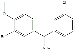 (3-bromo-4-methoxyphenyl)(3-chlorophenyl)methanamine,,结构式