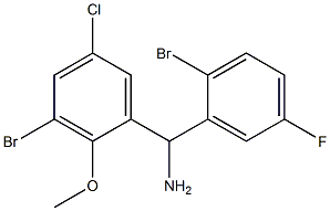 (3-bromo-5-chloro-2-methoxyphenyl)(2-bromo-5-fluorophenyl)methanamine