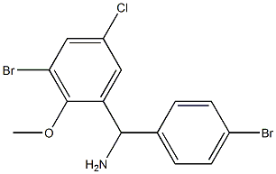 (3-bromo-5-chloro-2-methoxyphenyl)(4-bromophenyl)methanamine|