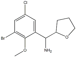 (3-bromo-5-chloro-2-methoxyphenyl)(oxolan-2-yl)methanamine 化学構造式