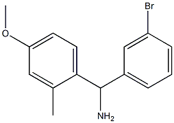 (3-bromophenyl)(4-methoxy-2-methylphenyl)methanamine Structure