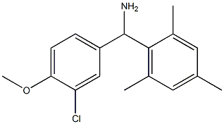 (3-chloro-4-methoxyphenyl)(2,4,6-trimethylphenyl)methanamine,,结构式