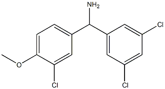 (3-chloro-4-methoxyphenyl)(3,5-dichlorophenyl)methanamine,,结构式