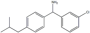 (3-chlorophenyl)[4-(2-methylpropyl)phenyl]methanamine Structure