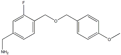 (3-fluoro-4-{[(4-methoxyphenyl)methoxy]methyl}phenyl)methanamine Structure