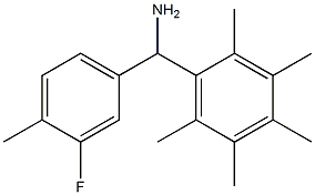 (3-fluoro-4-methylphenyl)(2,3,4,5,6-pentamethylphenyl)methanamine Struktur