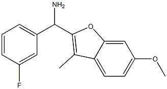 (3-fluorophenyl)(6-methoxy-3-methyl-1-benzofuran-2-yl)methanamine,,结构式