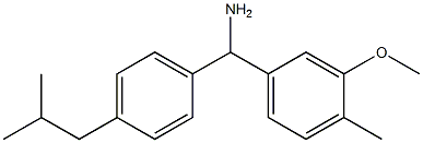 (3-methoxy-4-methylphenyl)[4-(2-methylpropyl)phenyl]methanamine,,结构式