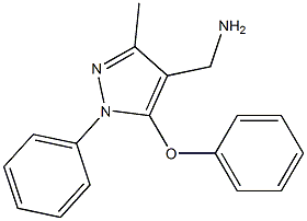 (3-methyl-5-phenoxy-1-phenyl-1H-pyrazol-4-yl)methanamine 结构式