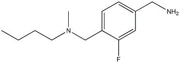 (4-{[butyl(methyl)amino]methyl}-3-fluorophenyl)methanamine,,结构式