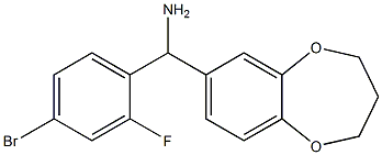 (4-bromo-2-fluorophenyl)(3,4-dihydro-2H-1,5-benzodioxepin-7-yl)methanamine