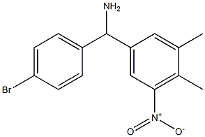 (4-bromophenyl)(3,4-dimethyl-5-nitrophenyl)methanamine,,结构式