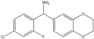 (4-chloro-2-fluorophenyl)(2,3-dihydro-1,4-benzodioxin-6-yl)methanamine Struktur