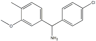 (4-chlorophenyl)(3-methoxy-4-methylphenyl)methanamine Structure