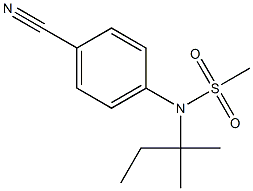 (4-cyanophenyl)-N-(2-methylbutan-2-yl)methanesulfonamide,,结构式